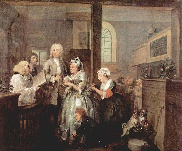 A Rake's Progress - Marriage, William Hogarth